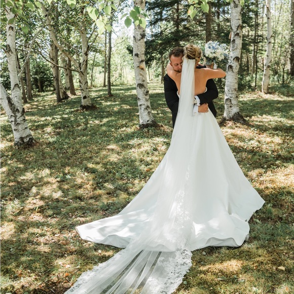 Strapless Wedding Gown with Full Skirt - Picture 2 of 5